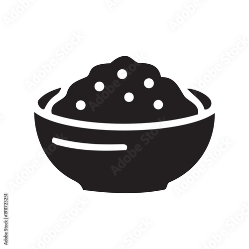 Nowruz Traditional Food Bowl Icon 2026 Persian New Year Haft Seen Symbol Vector Celebration Poster