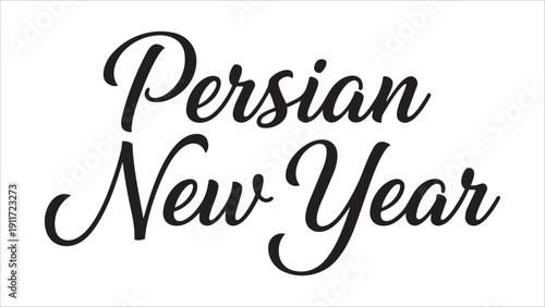 Persian New Year 2026 Elegant Script Typography Nowruz Greeting Design Vector Card Template For Graphic