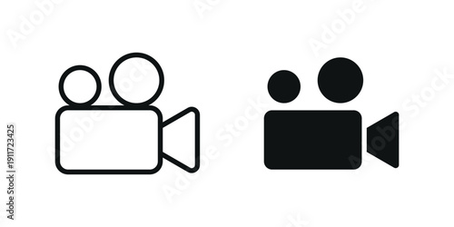 camera icon. video camera symbol. movie sign vector illustration