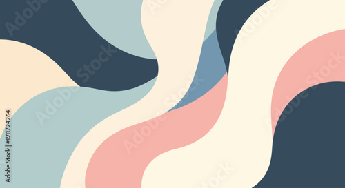 Vintage inspired swirls forming a peaceful vibrant composition