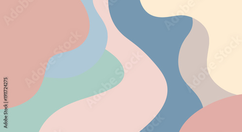 Playful abstract waves echoing warmth and balanced calm