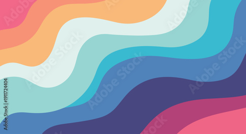 Vibrant abstract currents shaping a harmonious vintage color story