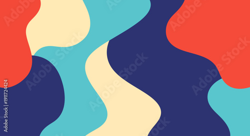 Nostalgic color waves drifting in a calm and vibrant rhythm