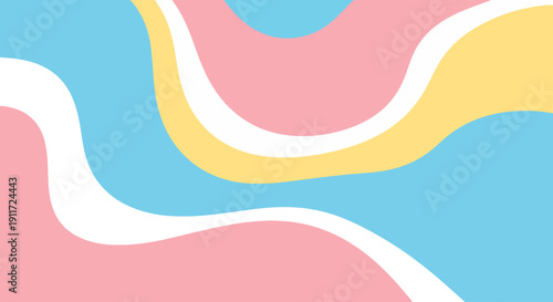 Gentle swirls of saffron and ocean blue forming artistic balance