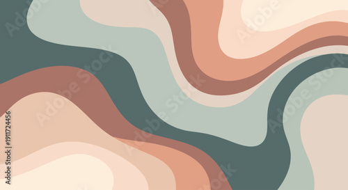 Gentle swirls of saffron and ocean blue forming artistic balance