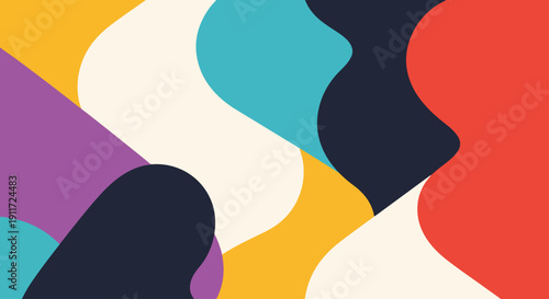 Coral ribbons gliding across a peaceful sea of muted turquoise