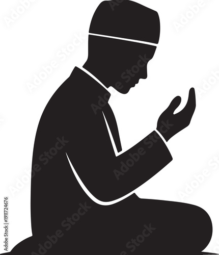 Silhouette of Person Praying in Supplication