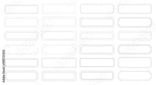 hand-drawn distressed frames and decorative borders a versatile collection of various shapes for graphic design labels text.