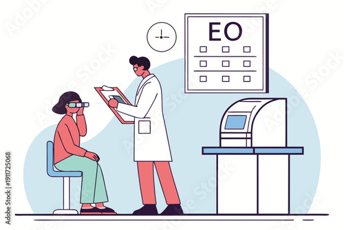 Doctor examination eye