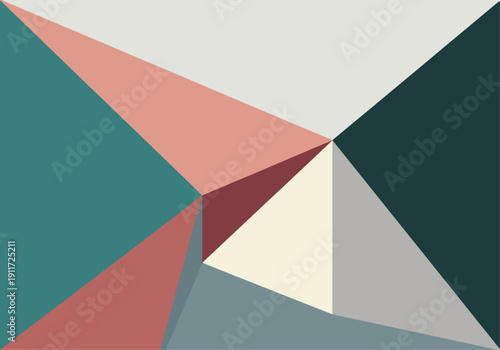 Minimal Geometric Wallpaper: Subtle Color Blocking with Sharp Lines