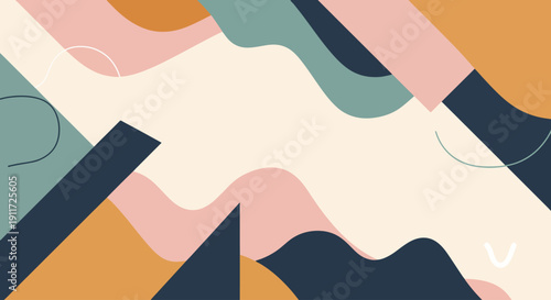 Modern decorative abstract layout with soft shadows