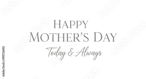 Vector Happy Mother's Day typography on transparent background