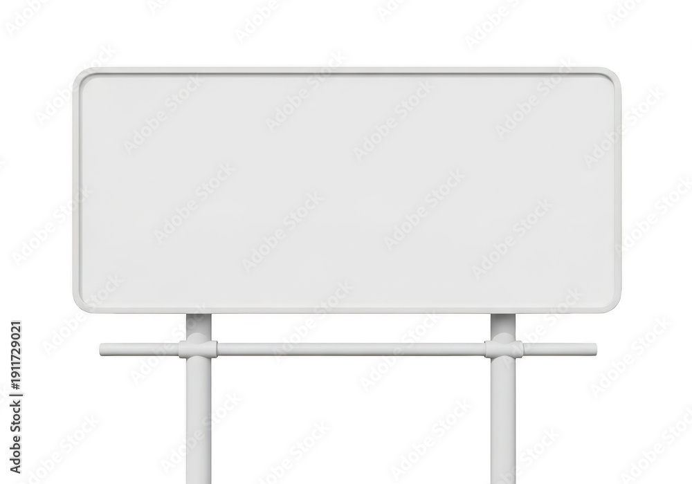 Fototapeta premium Blank sign on a stand isolated on transparent background