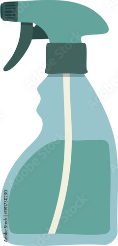 Cleaning spray bottle mockup vector for detergent or glass cleaner.