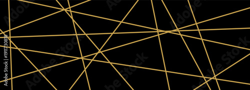 Messy chaotic lines with geometric straight gold for abstract random line. Pattern chaos unusual with backdrop contemporary irregular for wall construction vector. Minimal mind messy.
