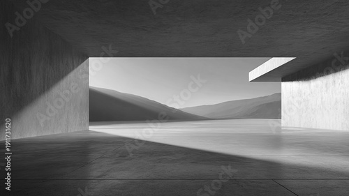 abstract modern architecture fragment. - clean geometric lines and shapes.