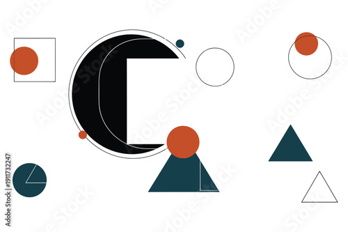 Simple pie chart illustration with a dark teal color scheme