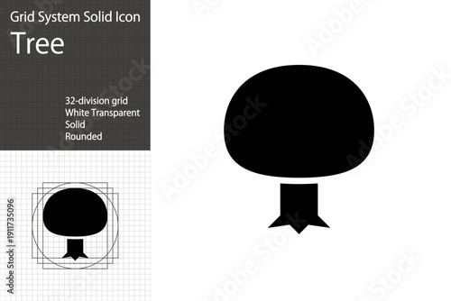 Simple tree icon. Afforestation and forest logo mark