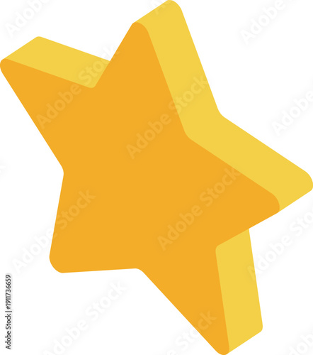 3d golden star symbolizing excellence, achievement, and high quality