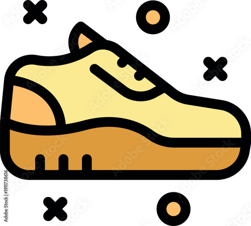 Stylish yellow sneaker representing modern footwear design, blending comfort and fashion forward aesthetics