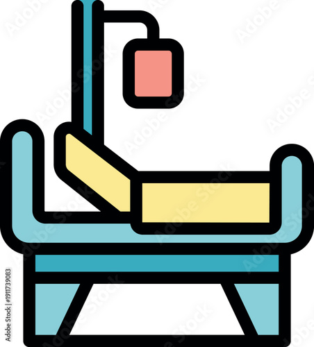 Adjustable hospital bed with iv drip providing essential fluids and medication to a patient, symbolizing healthcare and medical treatment