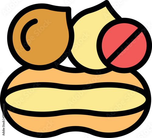 Peanut allergy preventing a person from consuming nuts and legumes representing a serious health risk