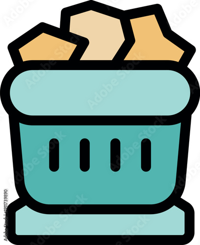 Overflowing office trash can filled with crumpled paper, symbolizing inefficient waste management and excessive paper usage