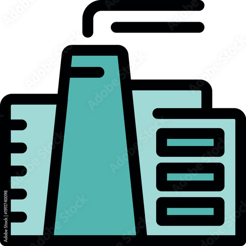 Factory emitting smoke, symbolizing industrial manufacturing processes and their impact on air quality and the environment