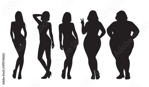 Female Body Types Silhouettes Collection