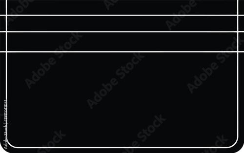 Single black cash note isolated minimal flat vector illustration of currency