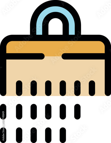 Cleaning brush spreading detergent foam for efficient washing and hygiene