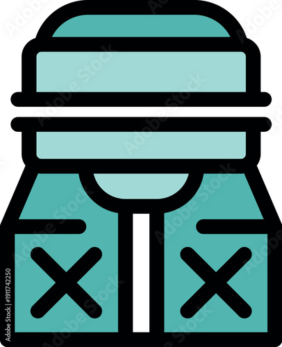 Bulletproof vest and helmet are providing protection to soldier in warzone