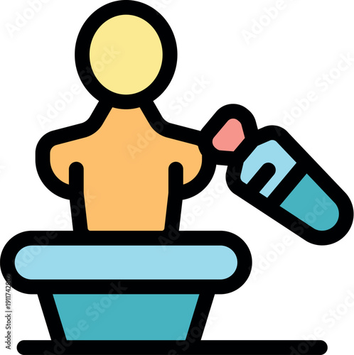 Beautician applying makeup on a mannequin head, practicing makeup techniques and improving skills