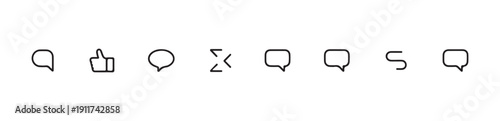 Social media icons set like thumb up comment heart bell and share icon