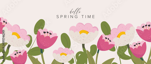 Spring time background, banner, cover, spring postcard