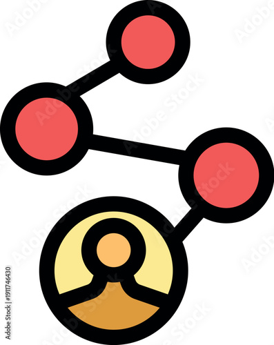 Network linking people, symbolizing communication, social media, and online community building