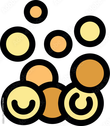 Golden bubbles rising and creating a sparkling, effervescent effect, perfect for backgrounds, textures, and designs related to celebration, drinks, or cleansing