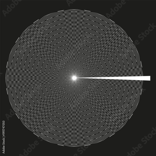 Radar screen icon. Sonar scan vector. Digital grid target. Detection wave art.