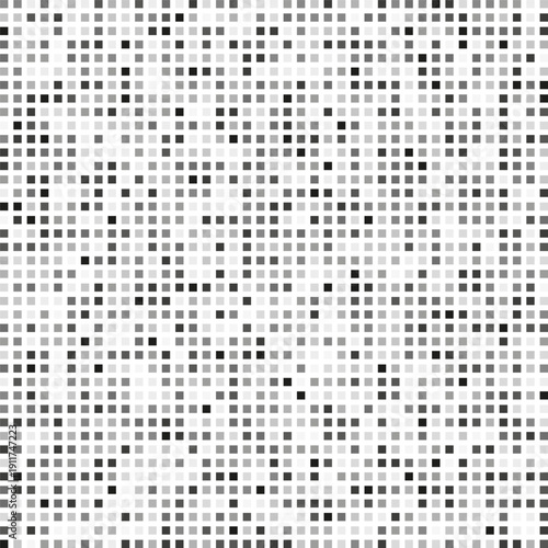 Light pixel background. Grey square grid. White mosaic Vector. Clean texture pattern.