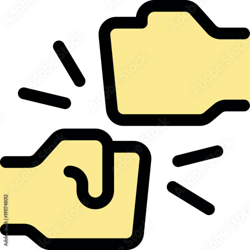 Two hands bumping fists to celebrate a shared victory, symbolizing teamwork and collaboration