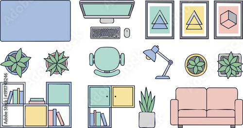 Collection of Modern Home Decor Items.