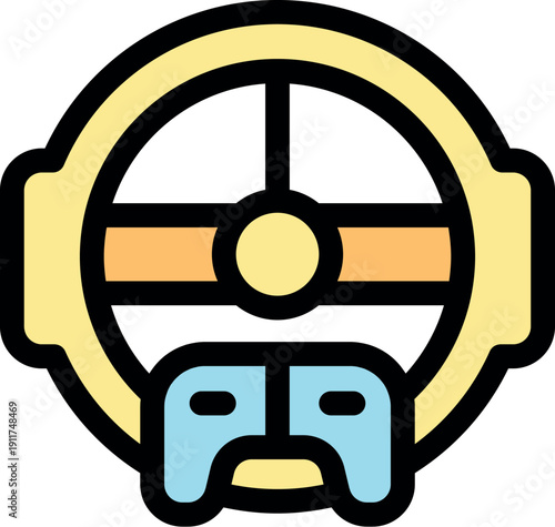 Futuristic vr gaming headset with integrated controller, providing immersive virtual reality experience