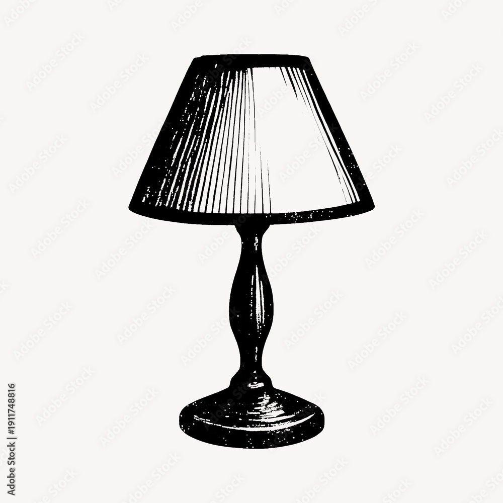 Obraz premium Vintage table lamp illustration