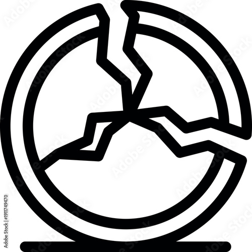 Broken plate shattering on the floor, representing destruction, damage, and fragility