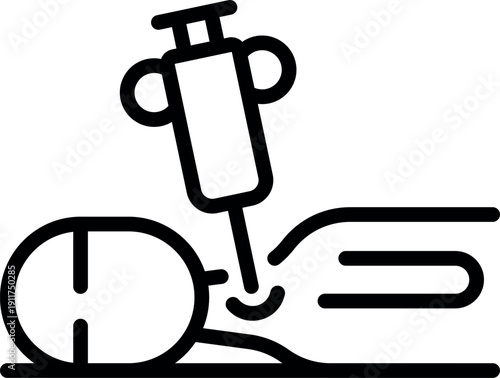 Medical doctor injecting vaccine with syringe to patient lying on bed, healthcare and immunization concept