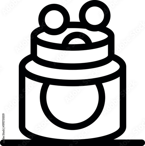 Opened cosmetic cream jar with bubble lid, ideal for daily skincare routine, offering moisturizing and revitalizing benefits