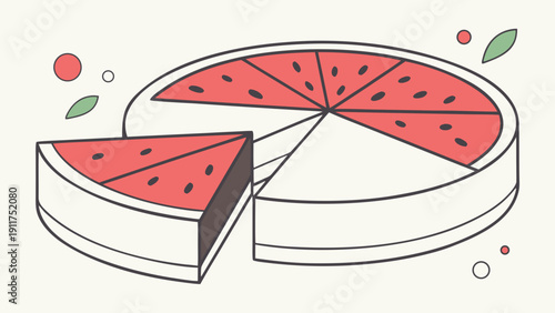 Minimalist pie chart with well-defined segments and contrasting colors.