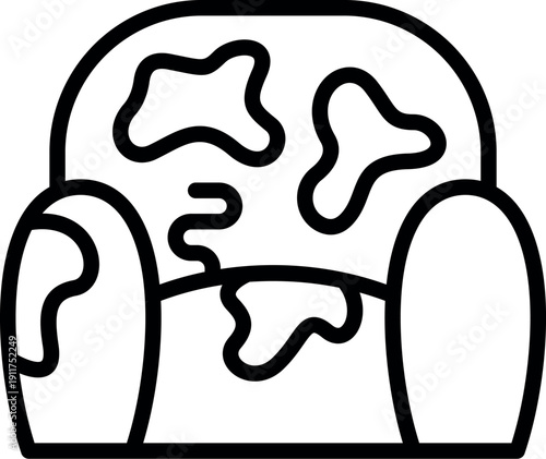 Stained armchair symbolizing dirtiness, untidiness, and the need for cleaning services