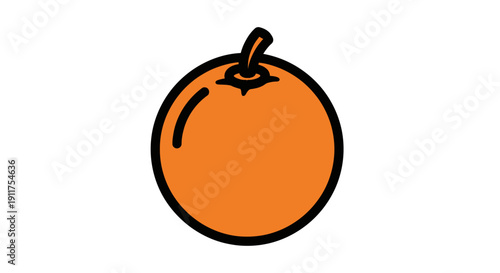 Orange fruit illustration on white background for design and commercial uses