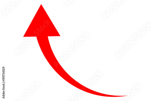 Red arrow up - Red arrow for business graph
